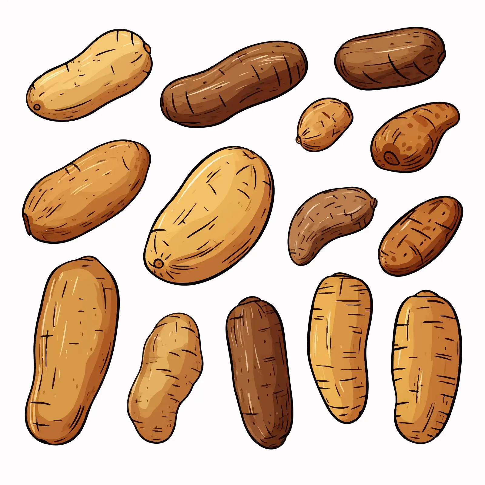 Isolated Vector Illustration of Tubers — free download from Dotvec
