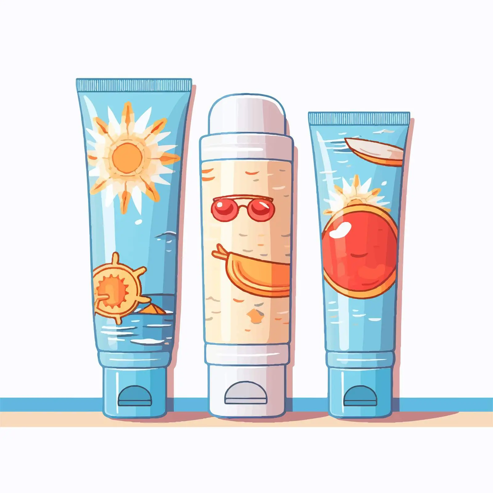Sunscreen Products with Various SPF Levels — free download from Dotvec