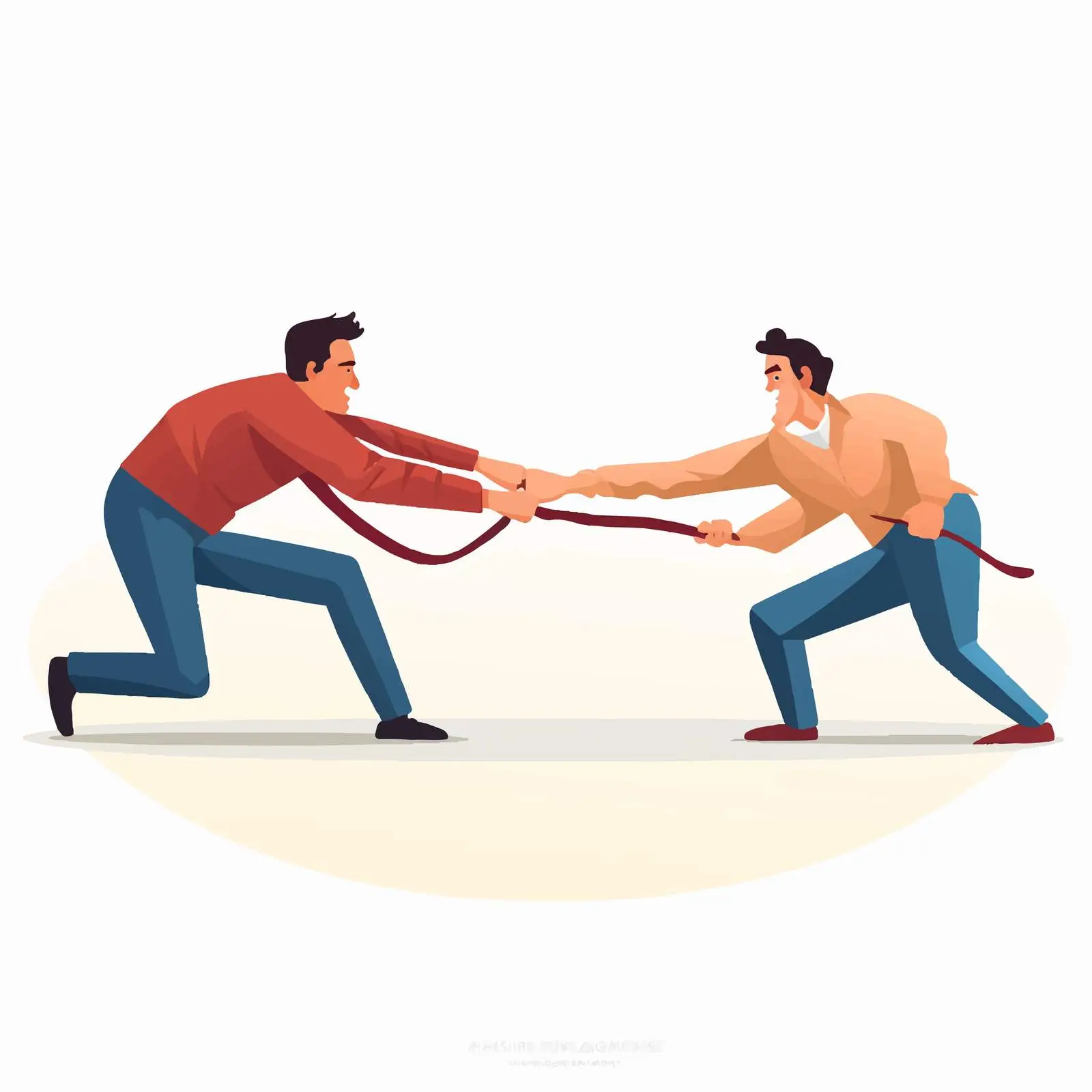 Tug of War: Man vs Guy Vector Illustration — free download from Dotvec