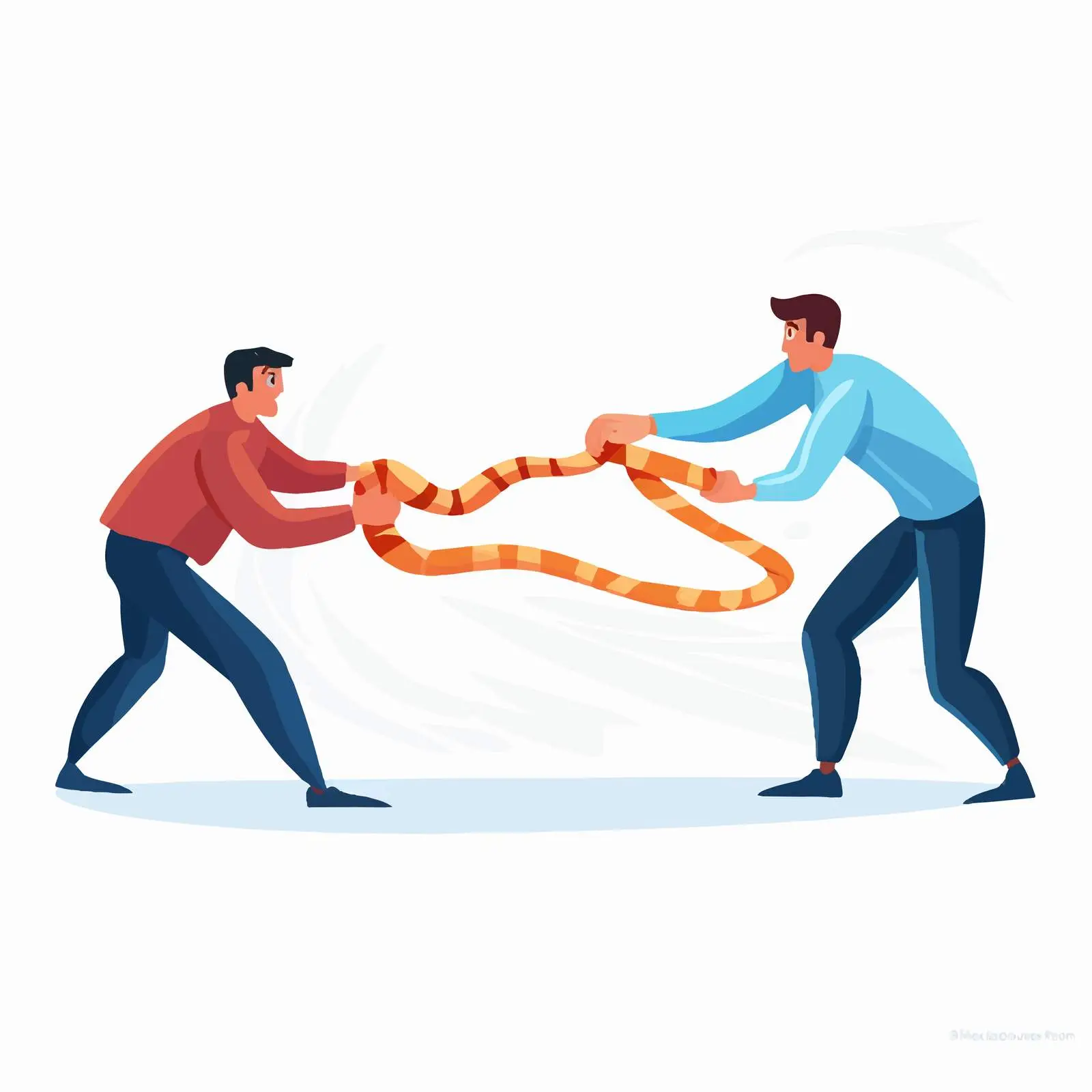 Vector Illustration of Tug of War Battle — free download from Dotvec