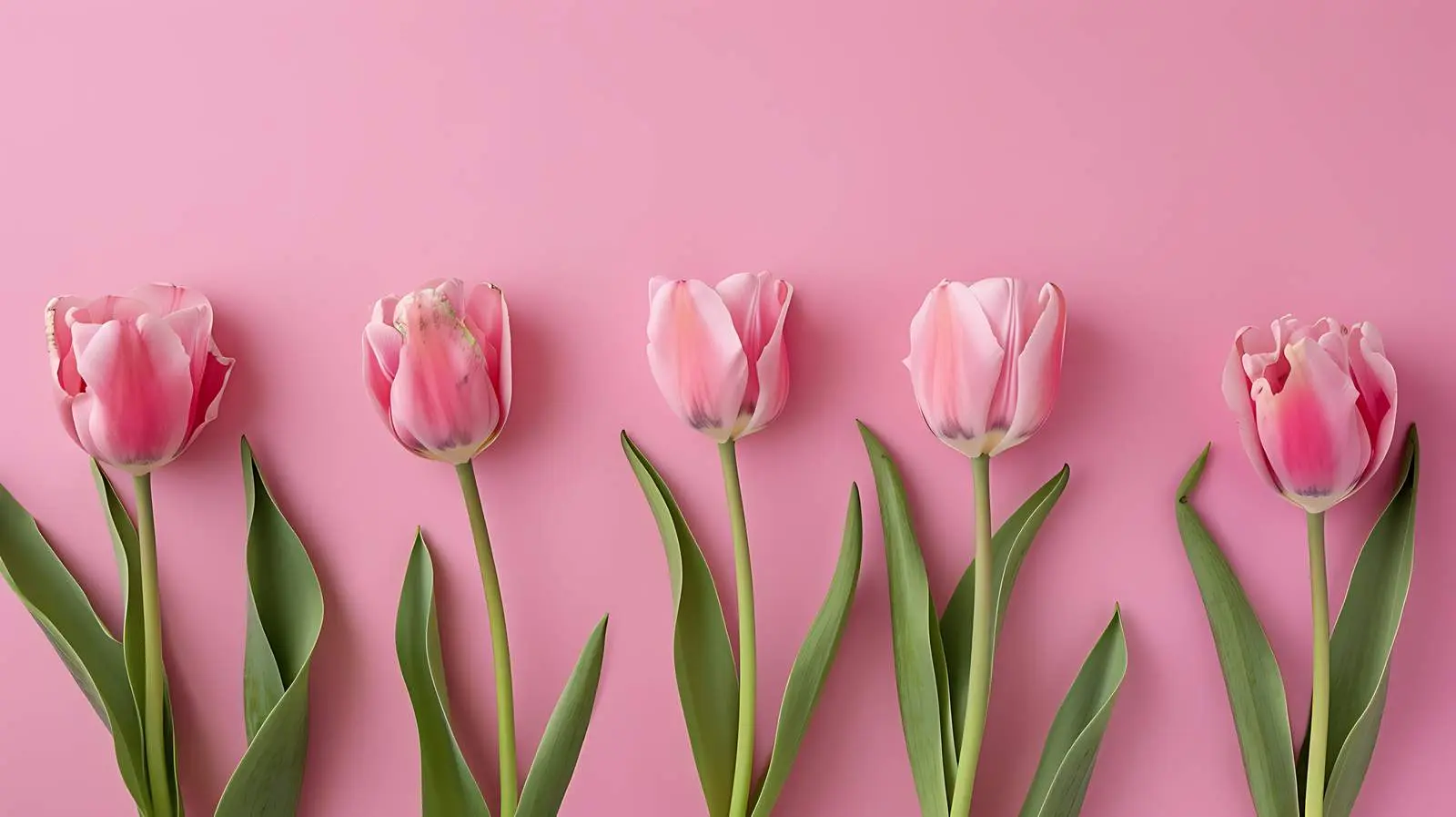 Tulip Flower on Pastel Pink Background — free download from Dotvec