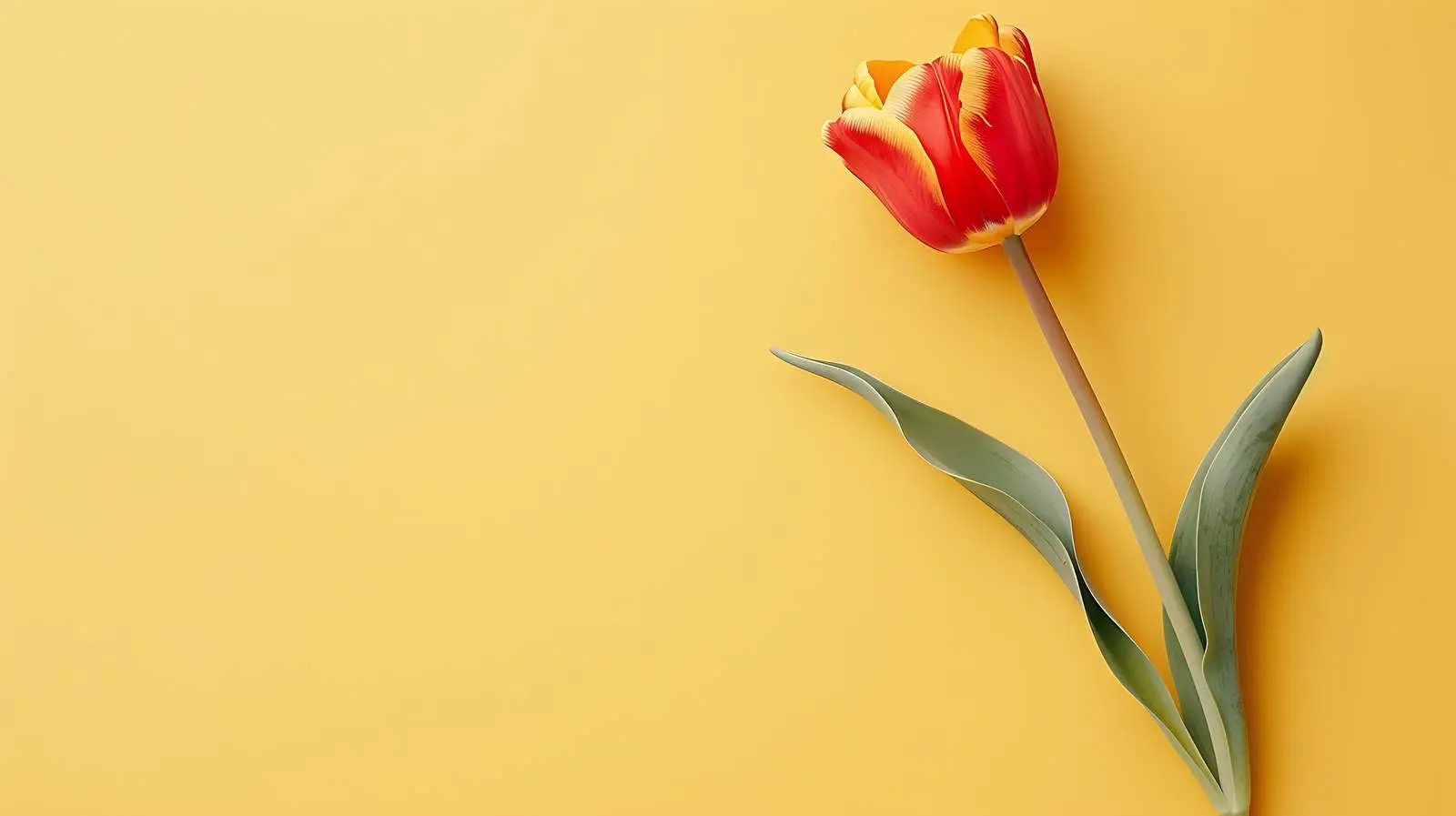 Tulip Flower on Pastel Yellow Background — free download from Dotvec