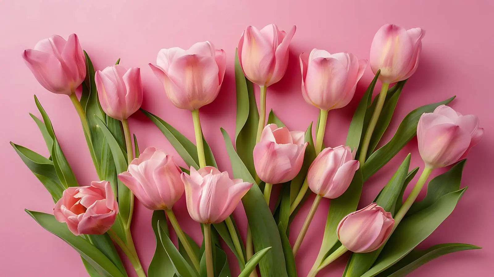 Tulip Bouquet on Pastel Blue Background — free download from Dotvec