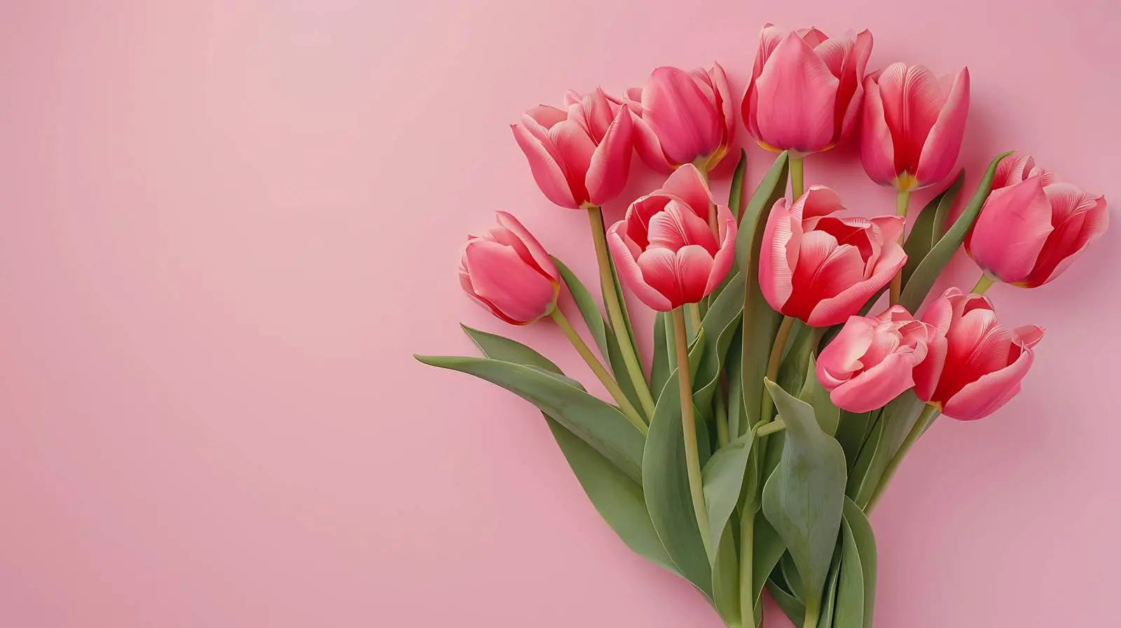 Tulip Bouquet on Pastel Blue Background — free download from Dotvec