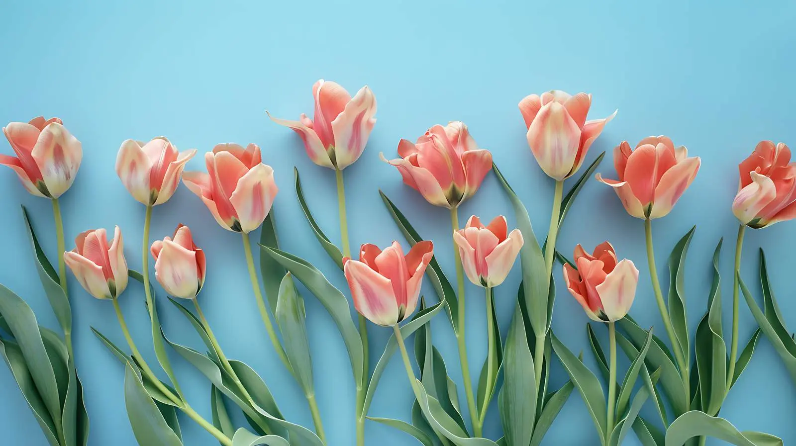 Tulip Bouquet on Pastel Pink Background — free download from Dotvec