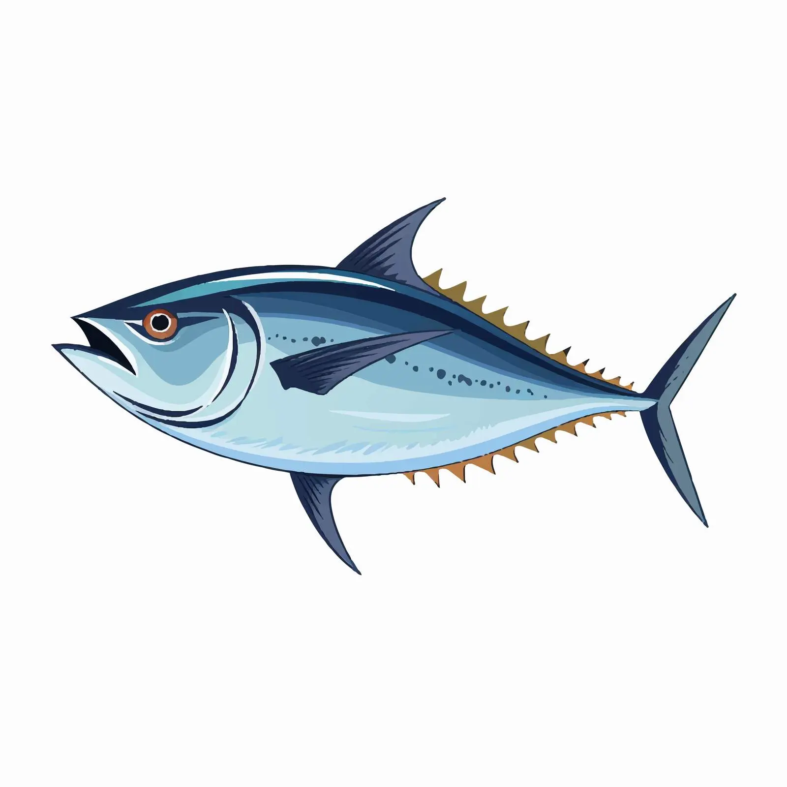 Tuna Fish Line Art Vector Illustration — free download from Dotvec