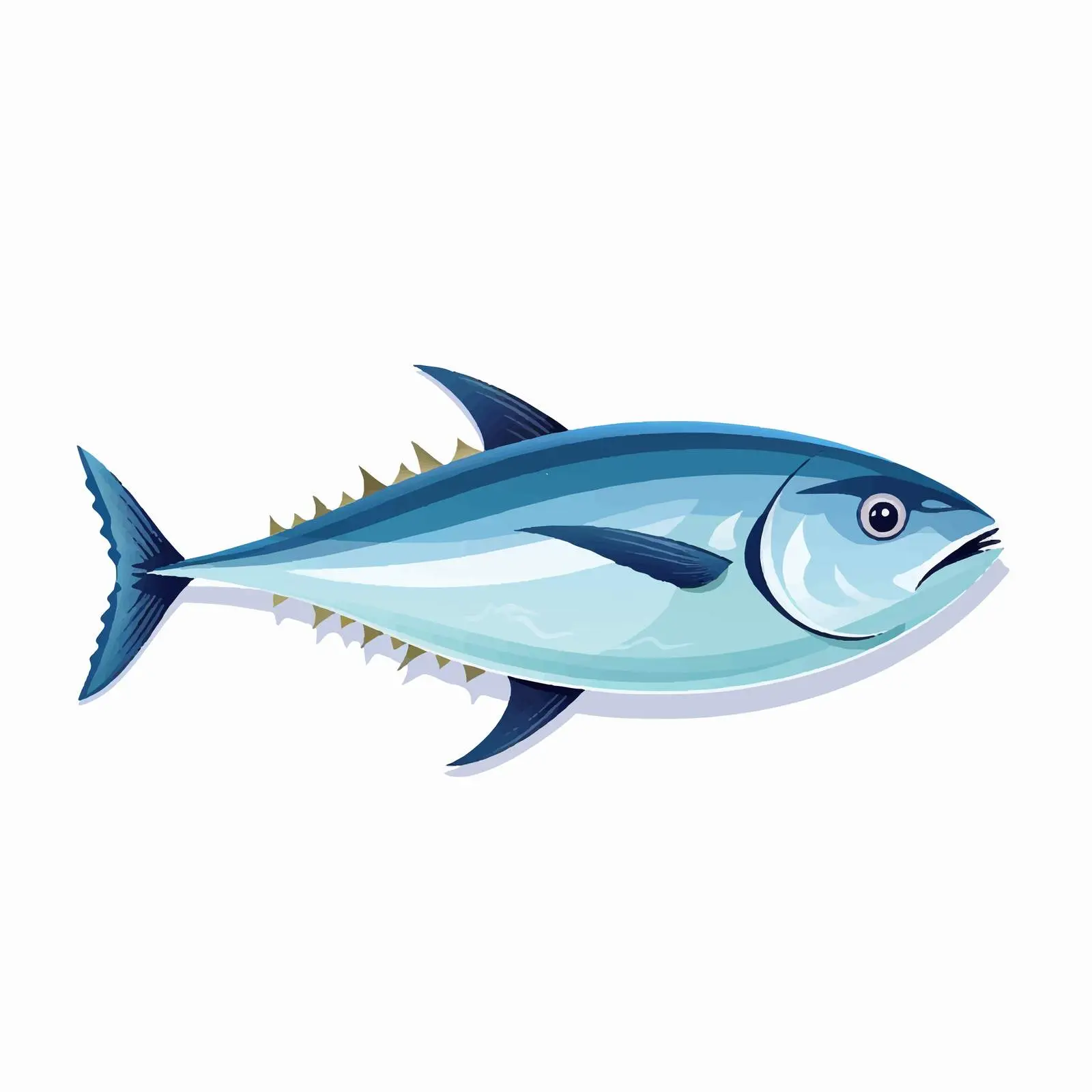 Tuna Fish Vector Illustration on White Background – free sustainable seafood image from Dotvec