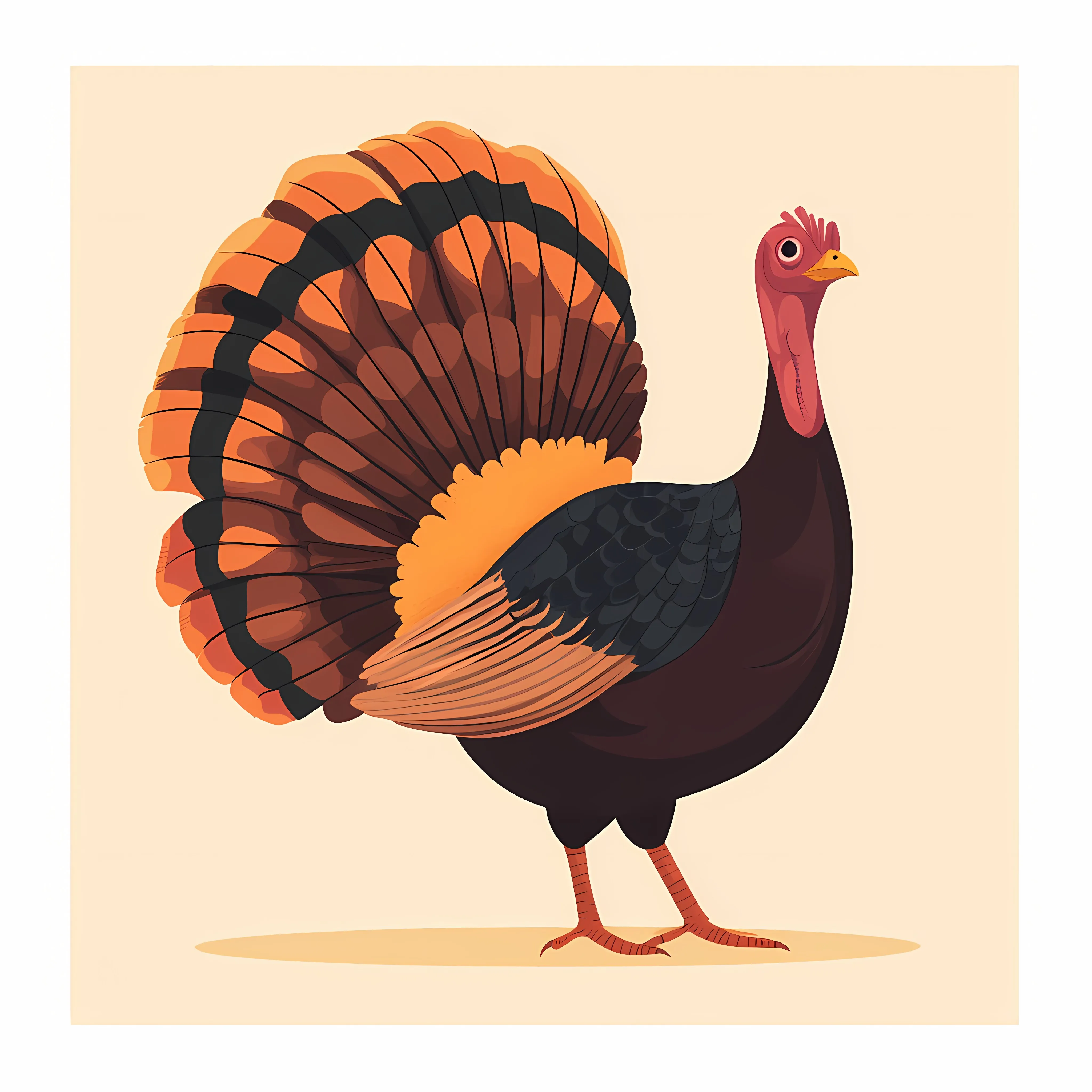 Turkey Bird Flat Vector Illustration — free download from Dotvec