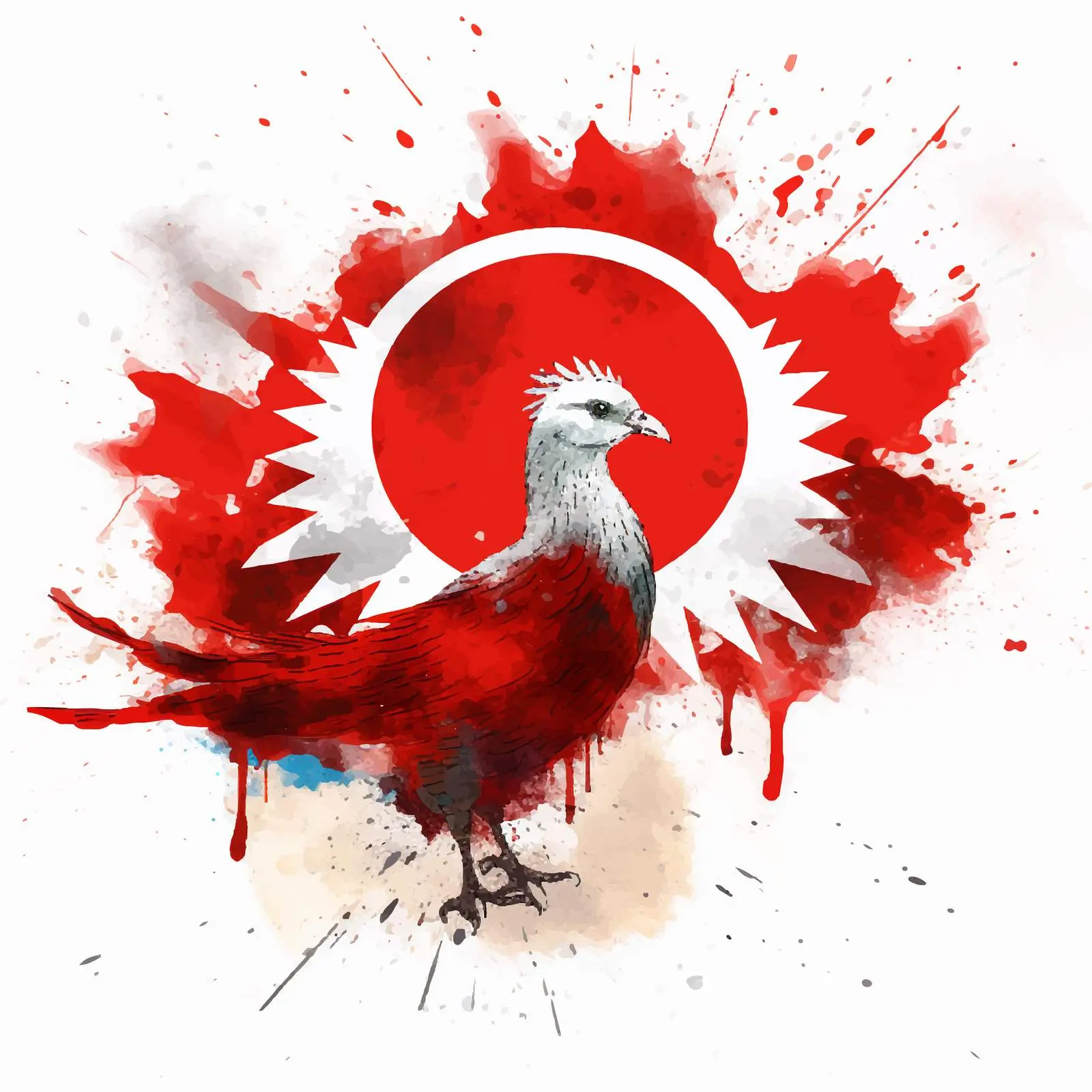 Turkey Flag Acrylic Painting Grunge Style — free download from Dotvec