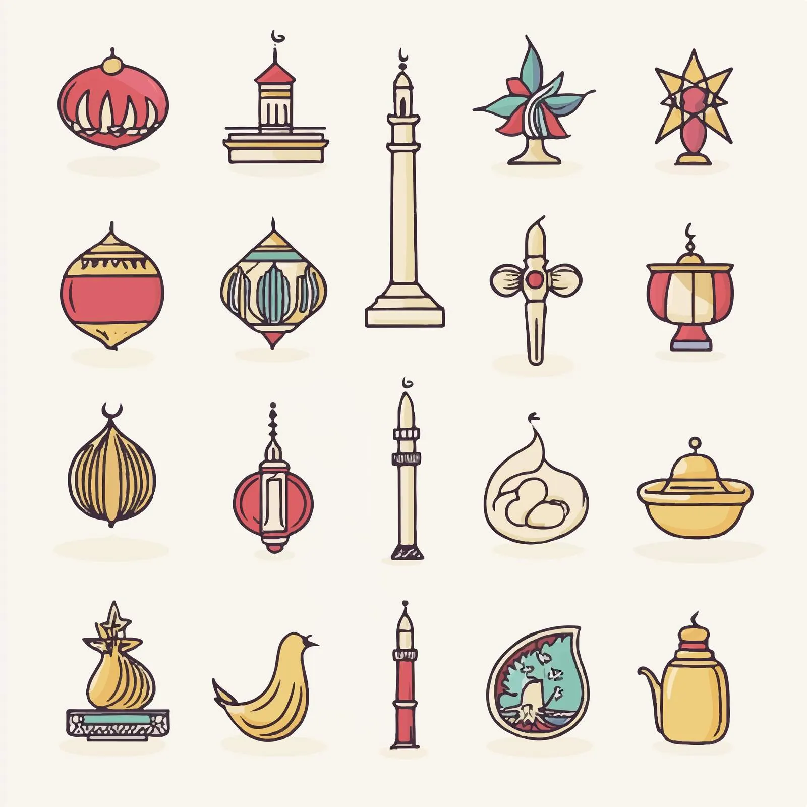 Turkish Icon Vector Design Set – free digital icons image from Dotvec