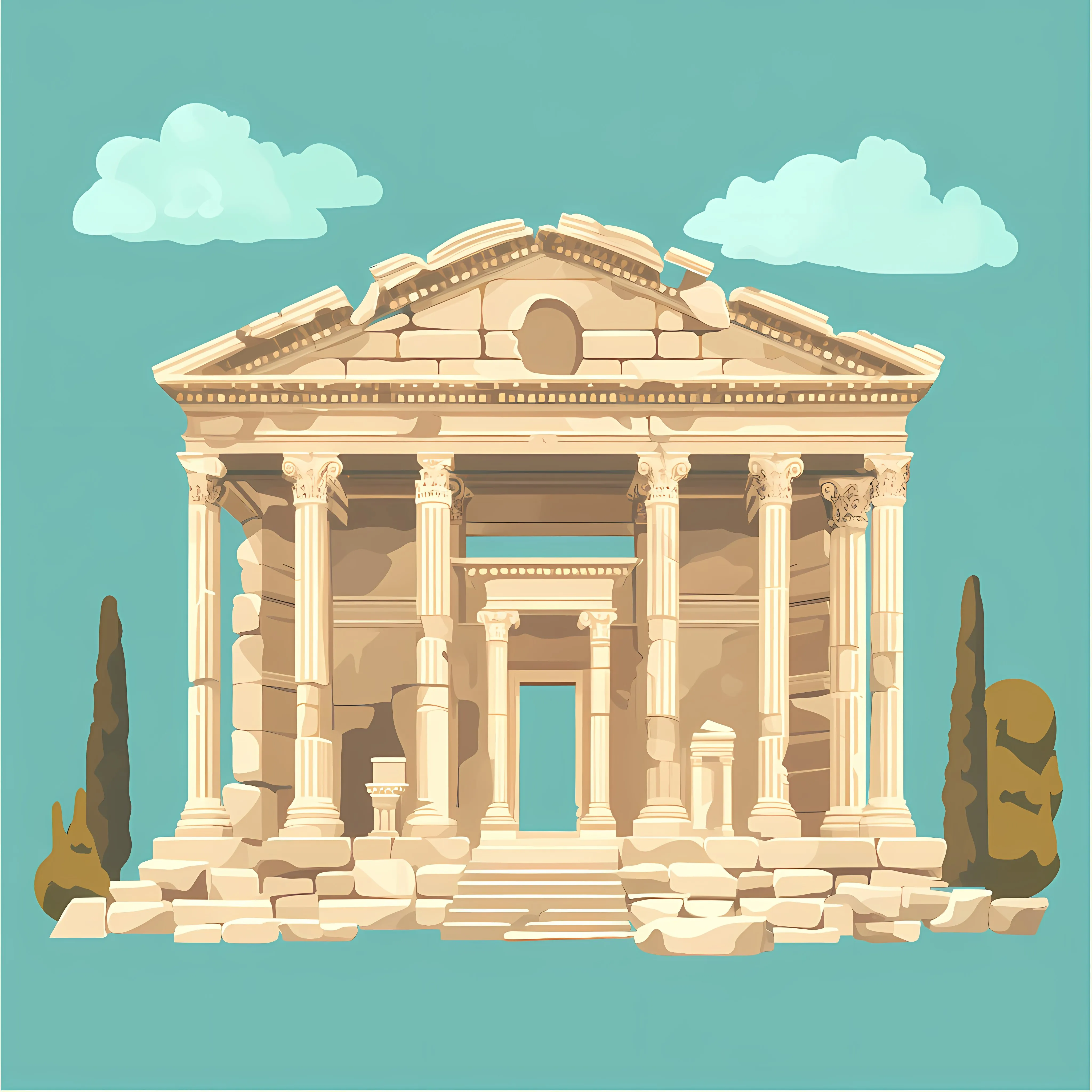 Ephesus Building Icon Vector Design — free download from Dotvec
