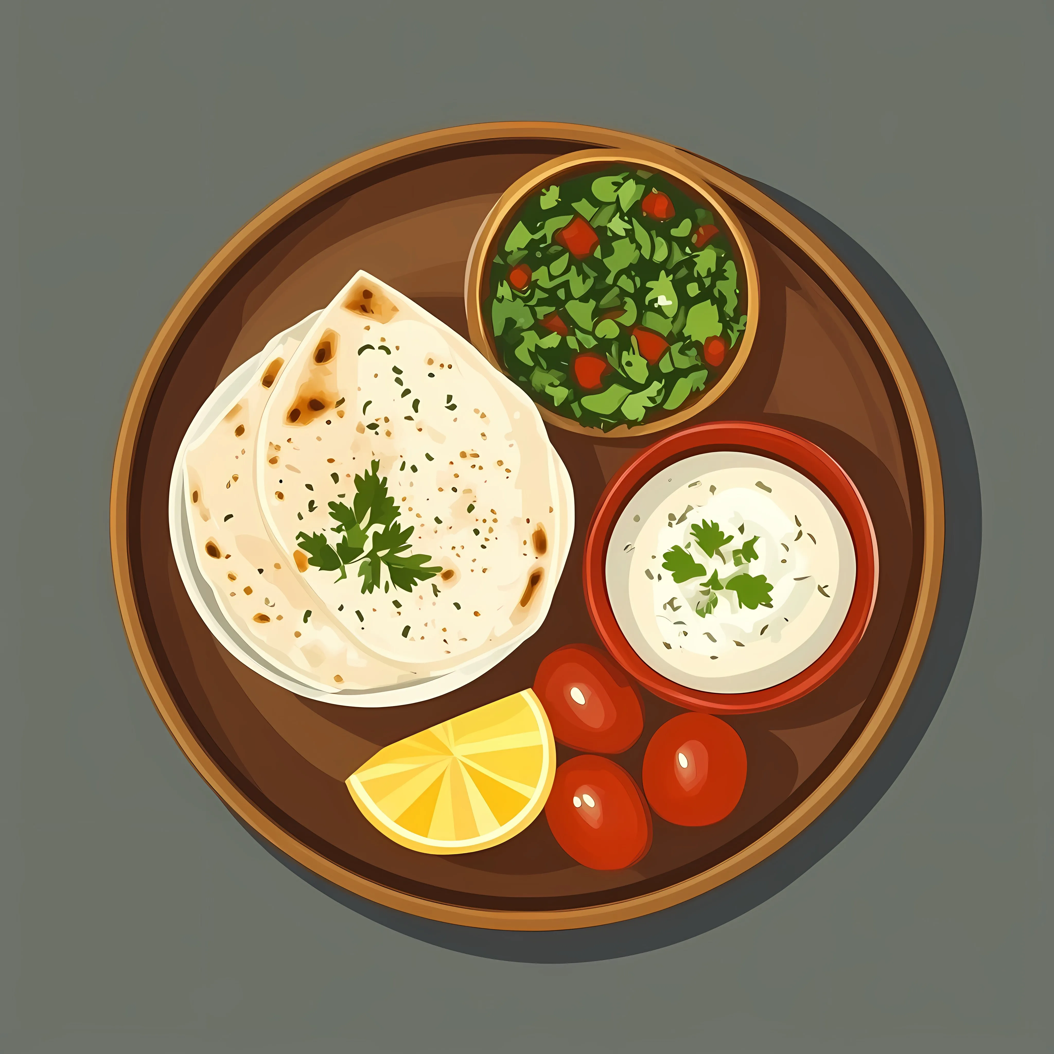 Traditional Turkish Food Flat Vector Illustration – free food marketing image from Dotvec