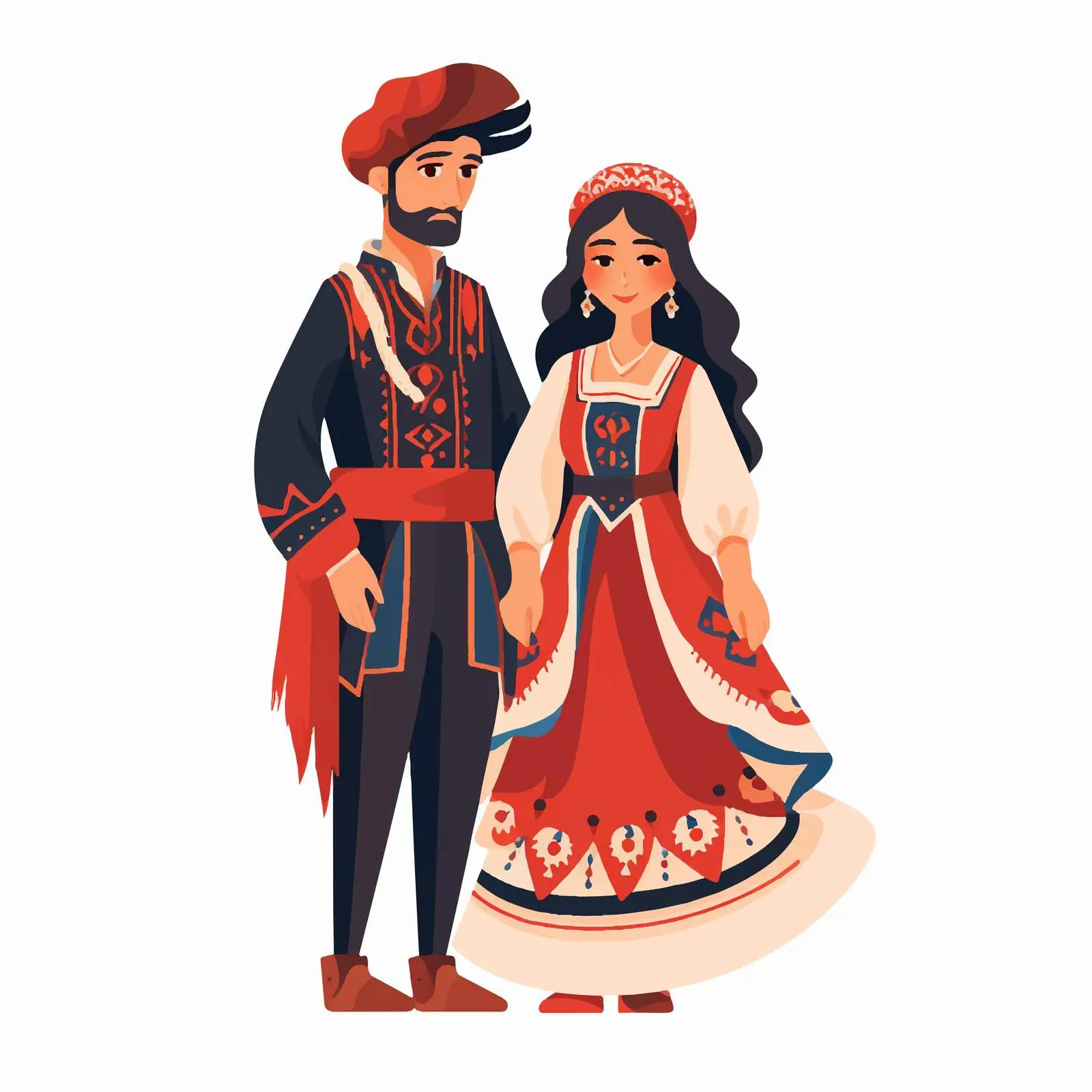 Turkish National Costume Vector Illustration — free download from Dotvec