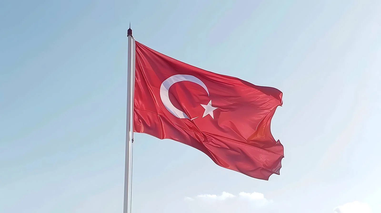 Turkish Flag Flying Outdoors — free download from Dotvec