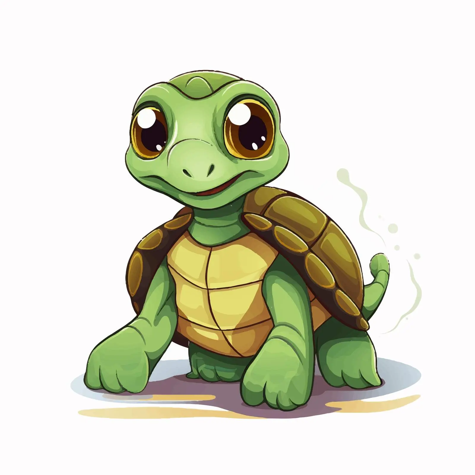 Charming Turtle Cartoon Vector Illustration — free download from Dotvec