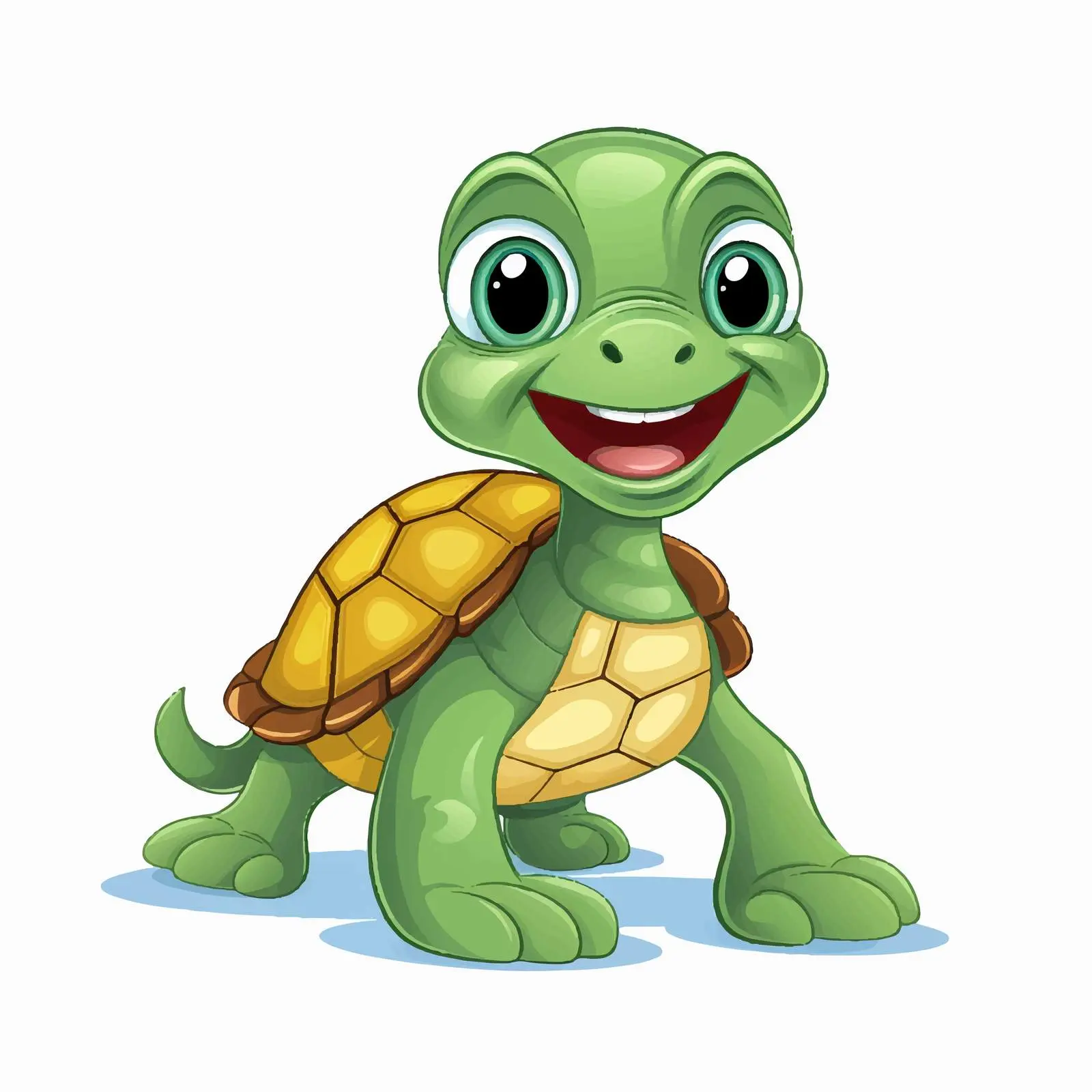 Cute Turtle Vector Cartoon Illustration — free download from Dotvec