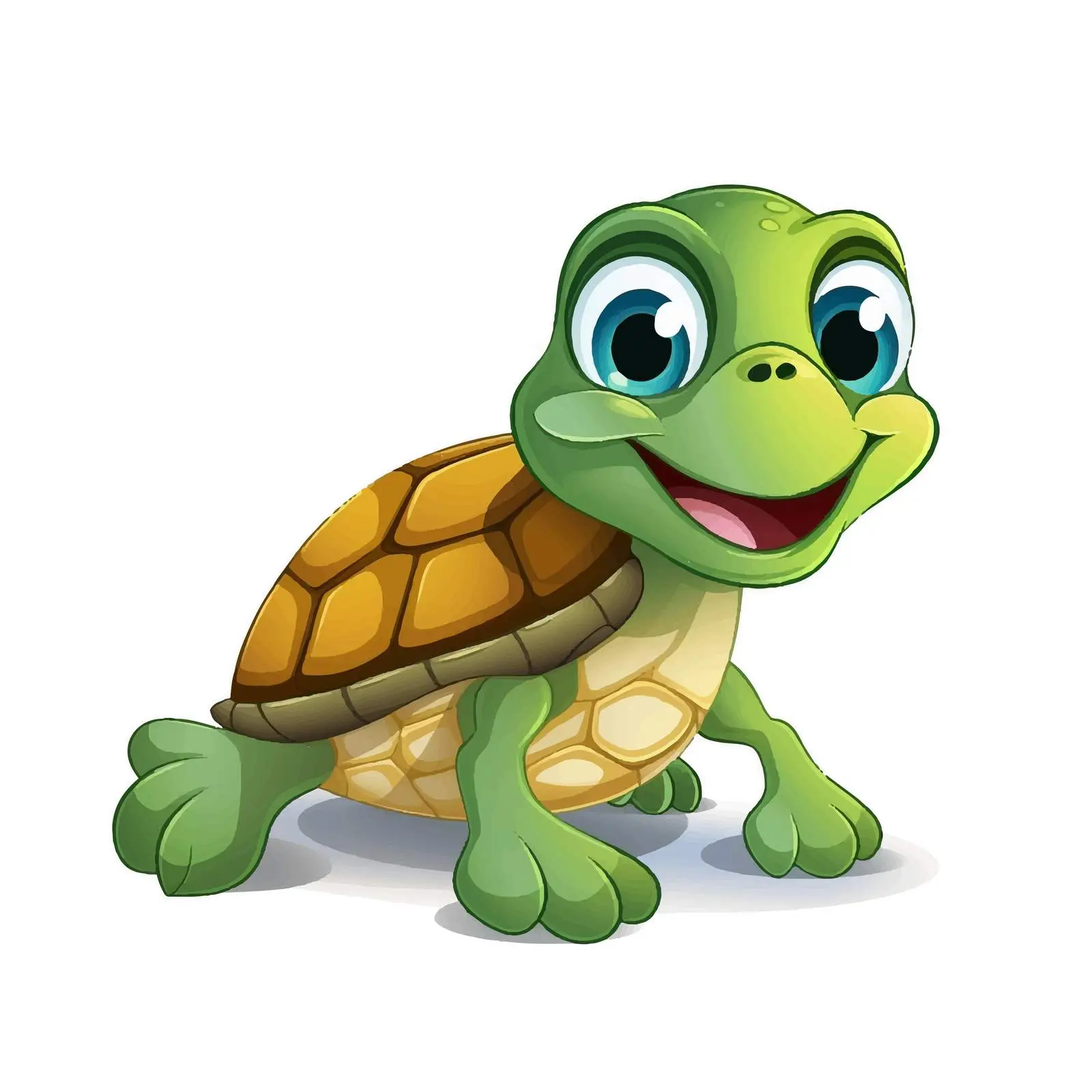 Cartoon Turtle Vector Illustration Design — free download from Dotvec
