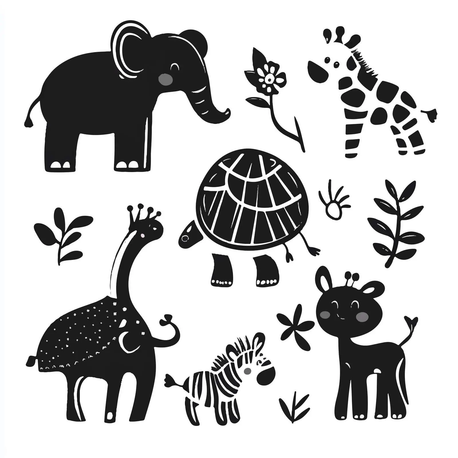 Wild Animal Flag Design for Laser Cutting – free printable vector image from Dotvec