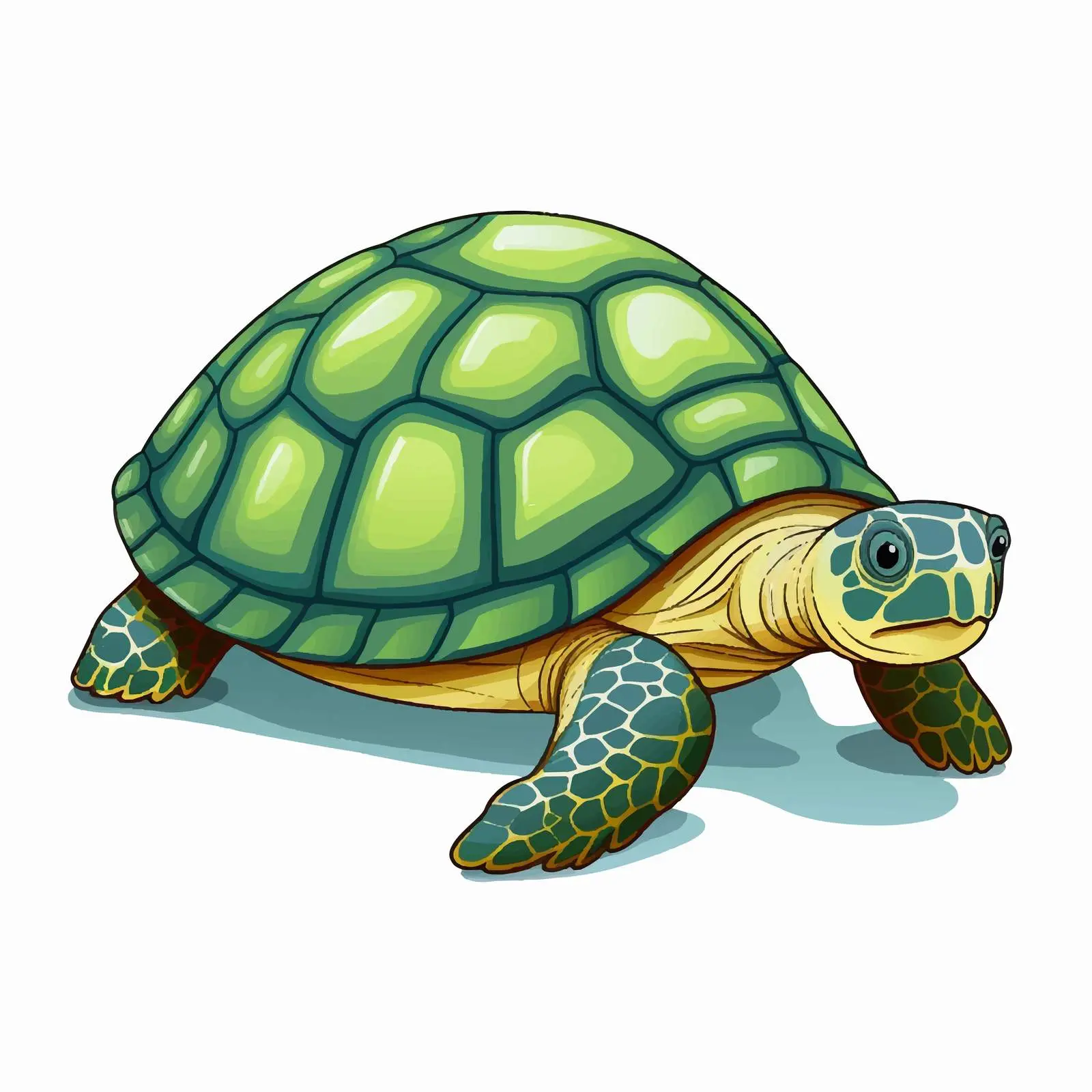 Turtle Line Vector Illustration on White Background — free download from Dotvec
