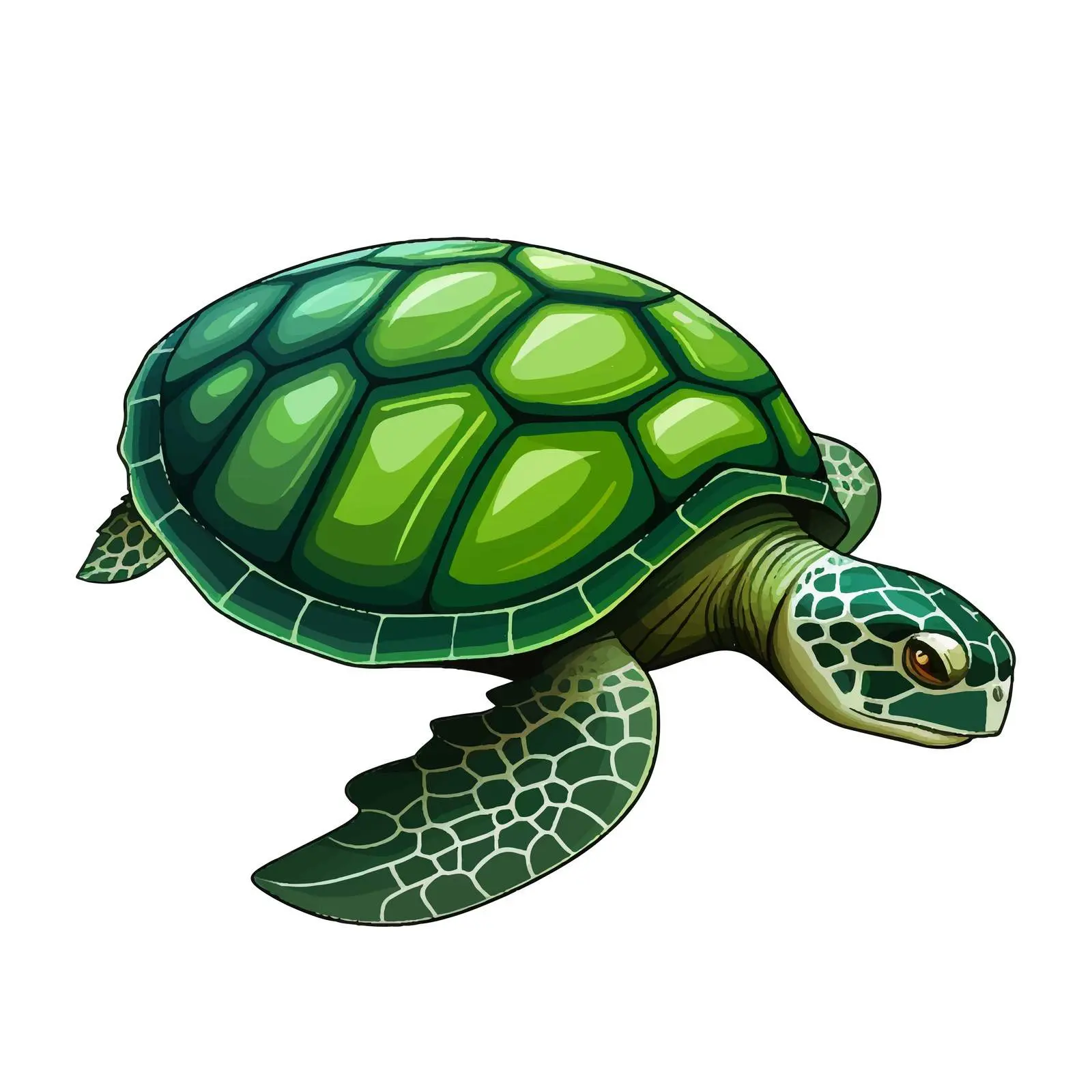 Turtle Line Vector Illustration on White Background — free download from Dotvec