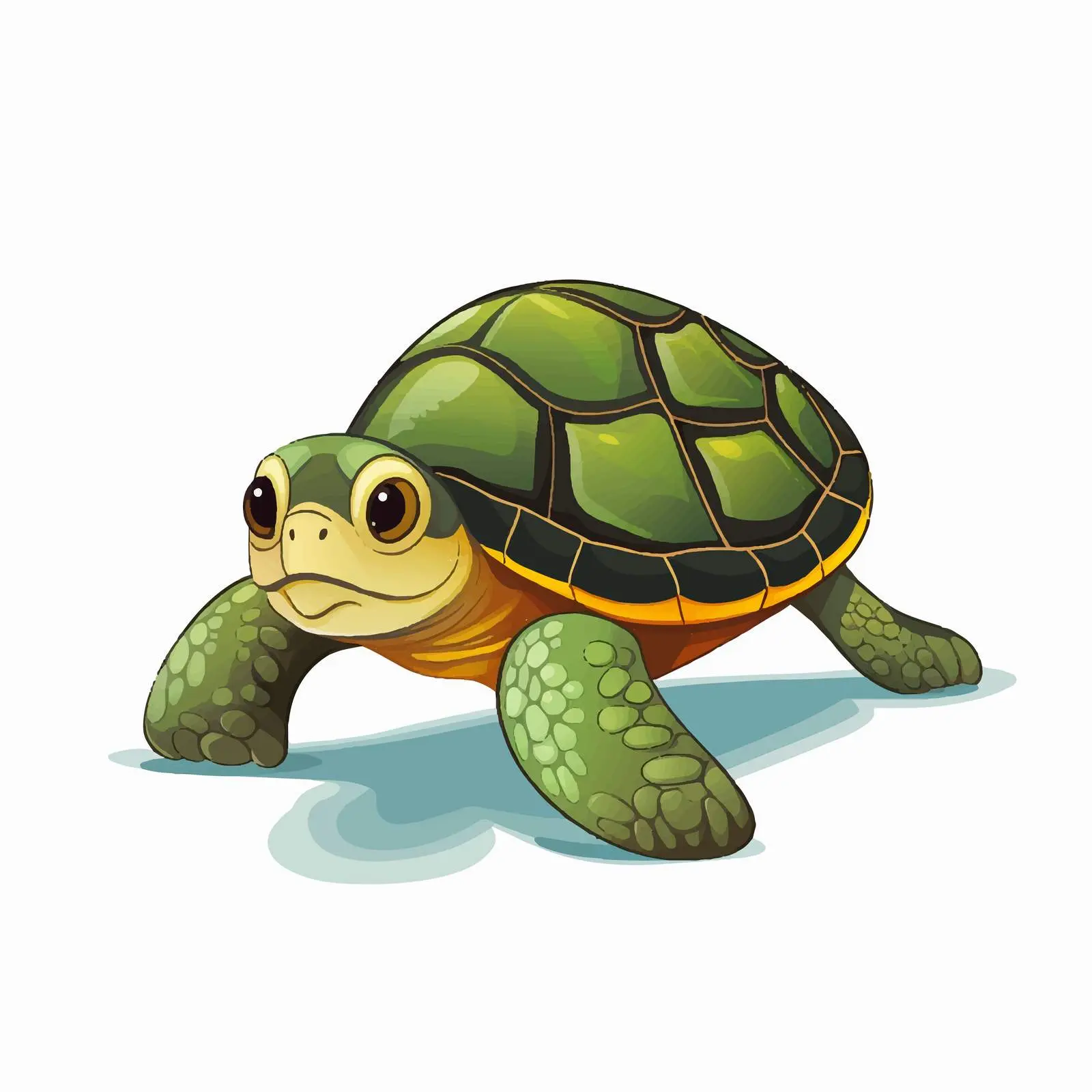 Turtle Line Vector Illustration on White Background — free download from Dotvec