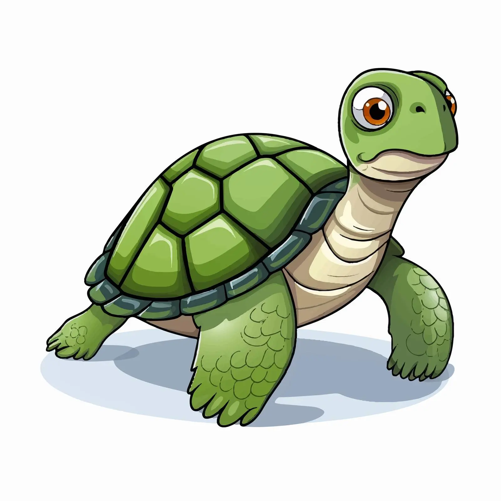 Turtle Outline Vector Illustration on White Background — free download from Dotvec