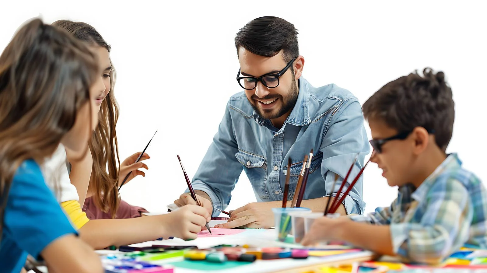 Art Tutor Teaching Students, Isolated Image — free download from Dotvec