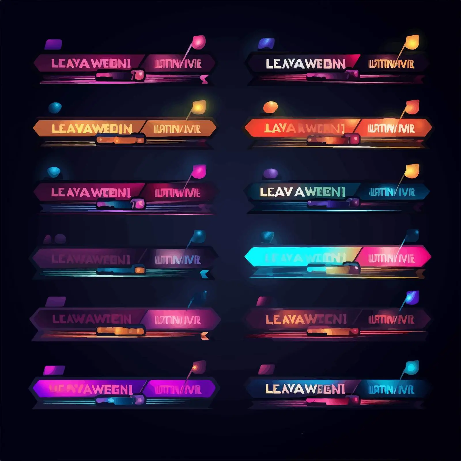 TV Live News Bars Vector Illustrations Set – free bars image from Dotvec