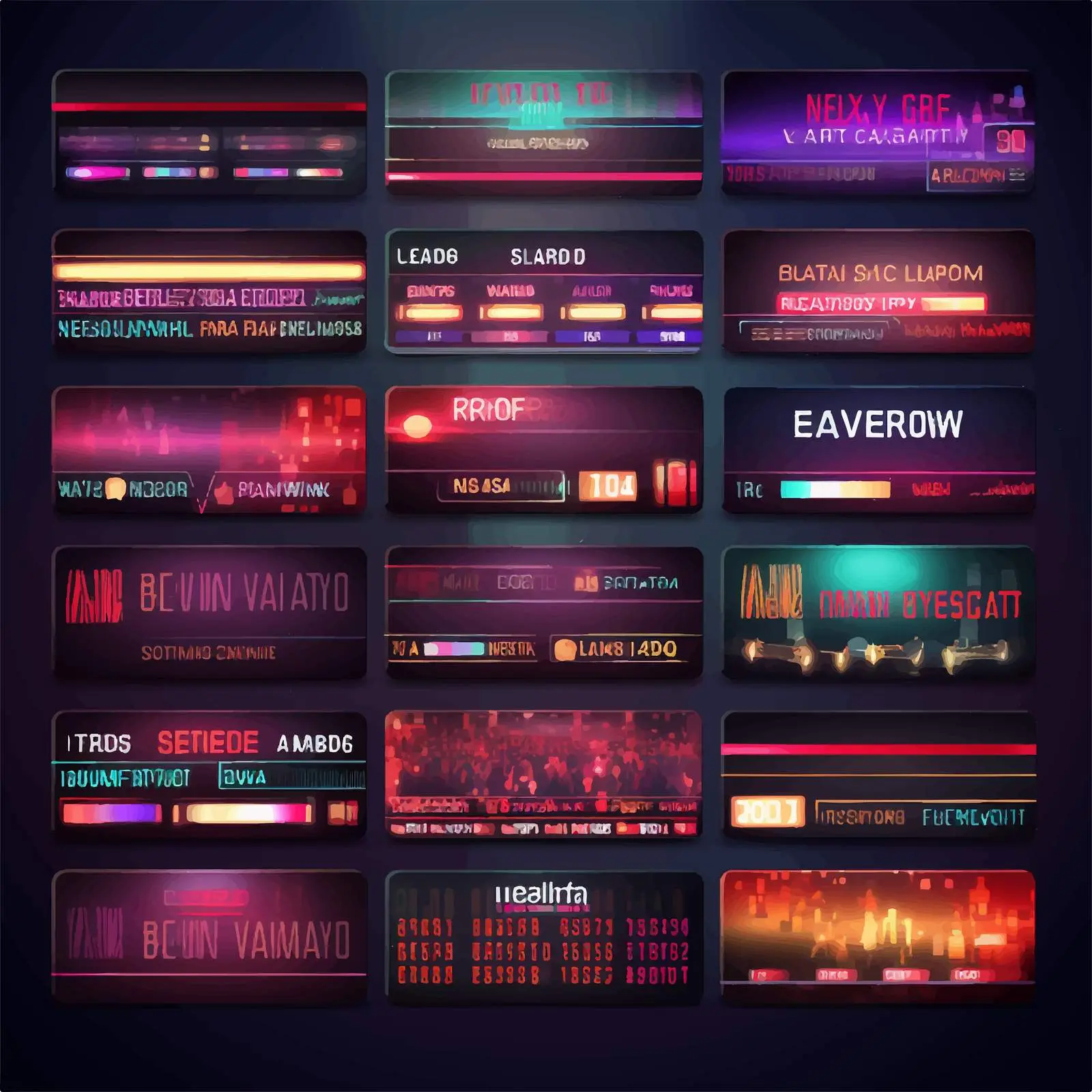 Vector Live News Bars Illustrations Set — free download from Dotvec