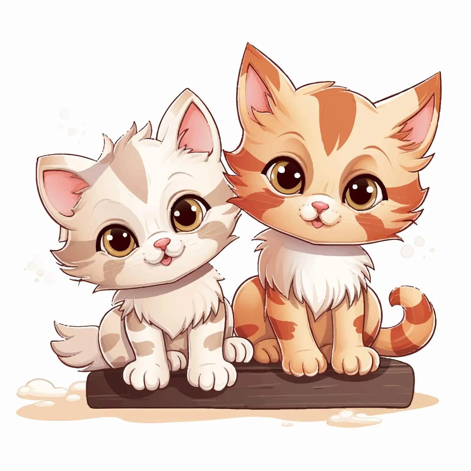 Two Adorable Kittens Beside a Sign — free download from Dotvec