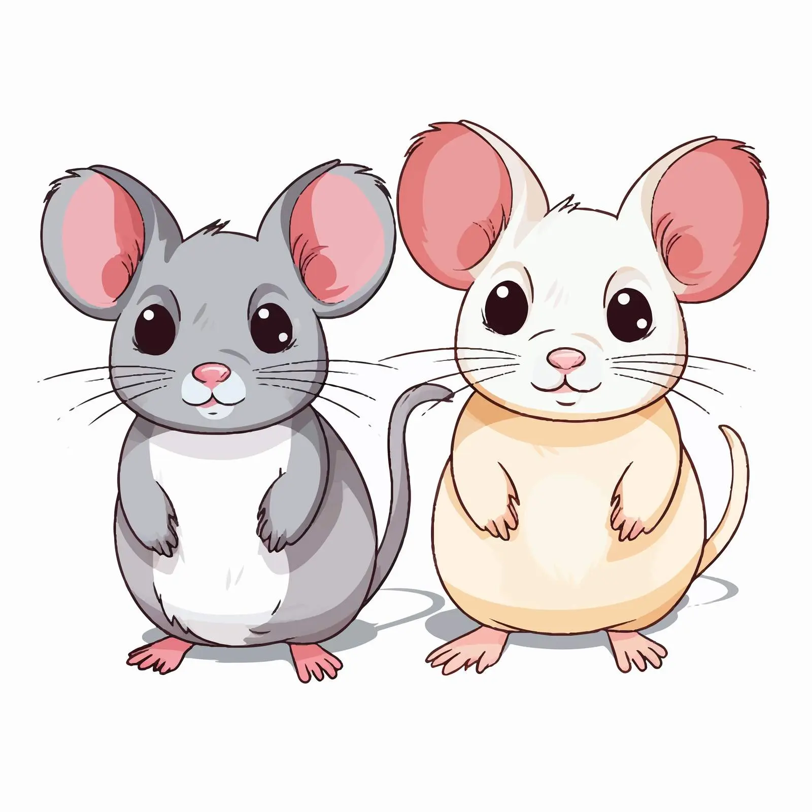 Adorable Mice in Black and White Vectors — free download from Dotvec