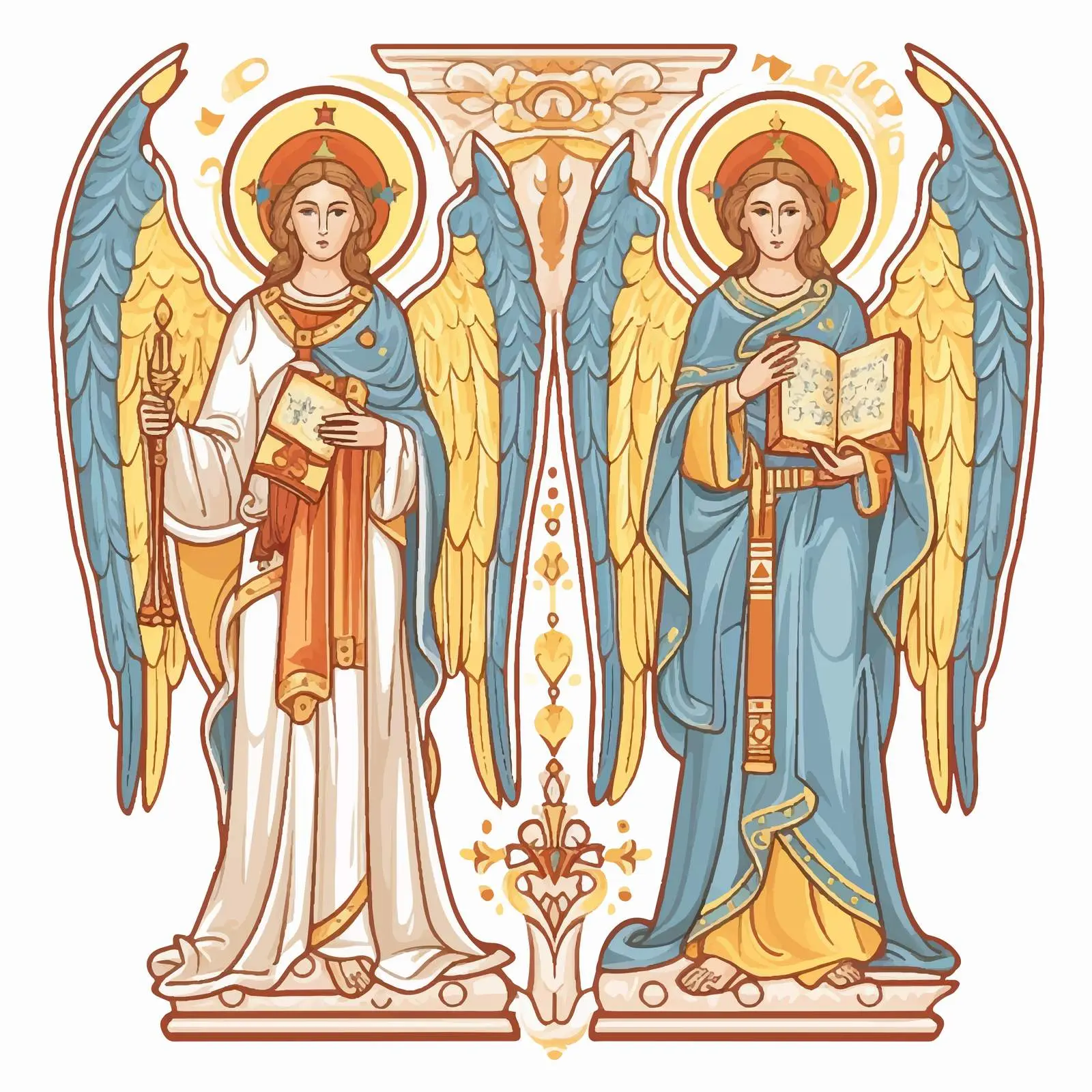 Archangels and Holy Spirit Illustration — free download from Dotvec