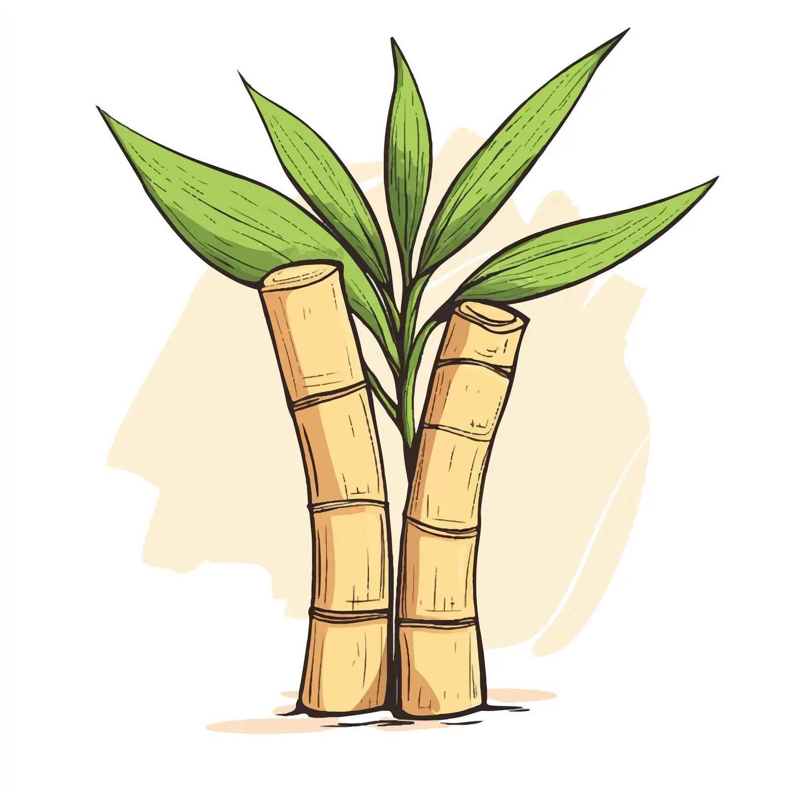 Hand-Drawn Bamboo Shoot Cartoon Vector Illustration — free download from Dotvec