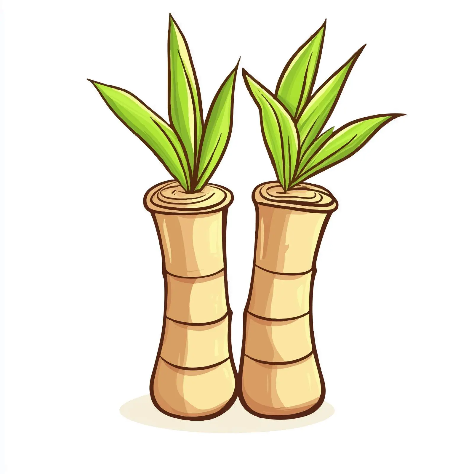 Hand-Drawn Cartoon Bamboo Shoot Vector Illustration — free download from Dotvec