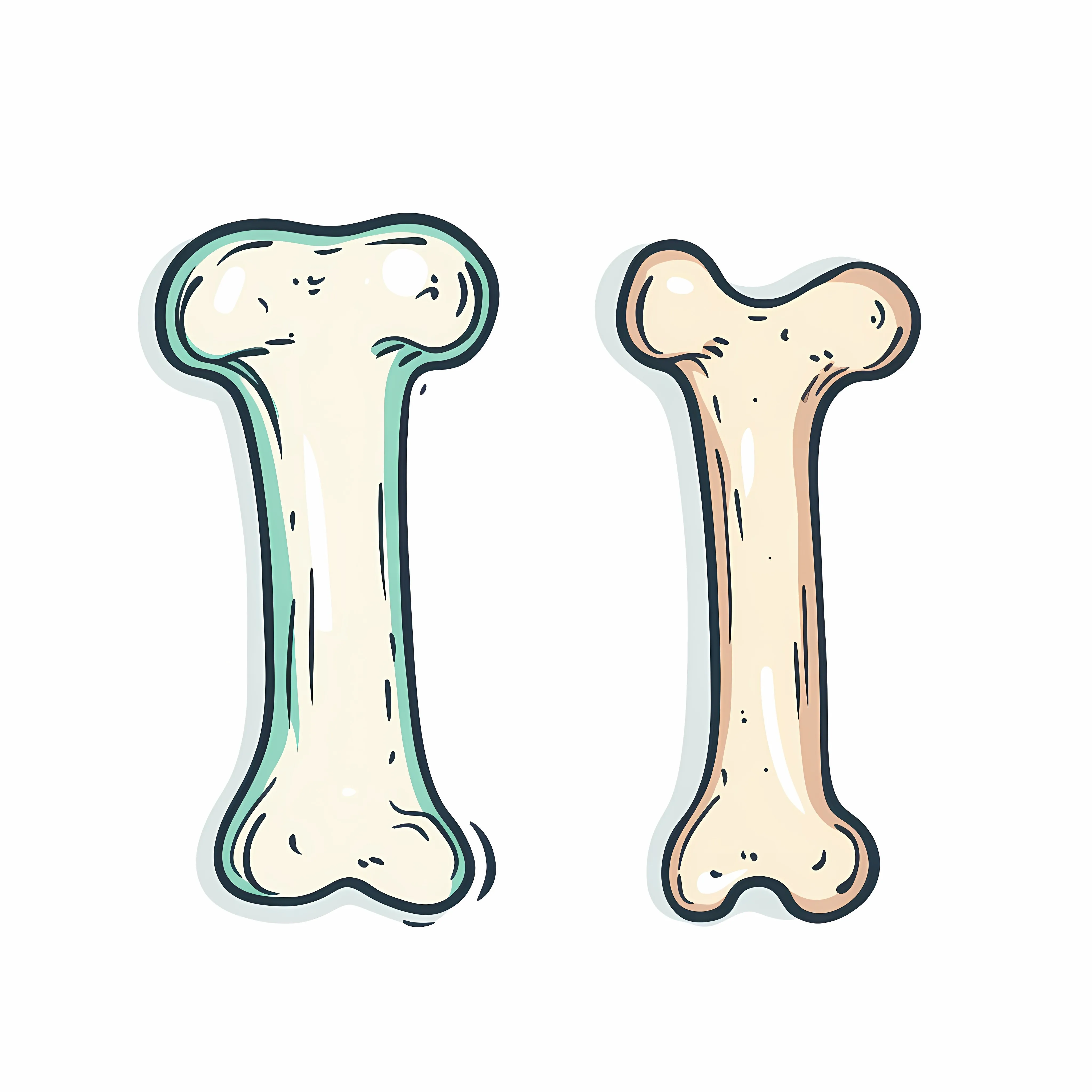 Hand-Drawn Cartoon Bones Vector Illustration — free download from Dotvec