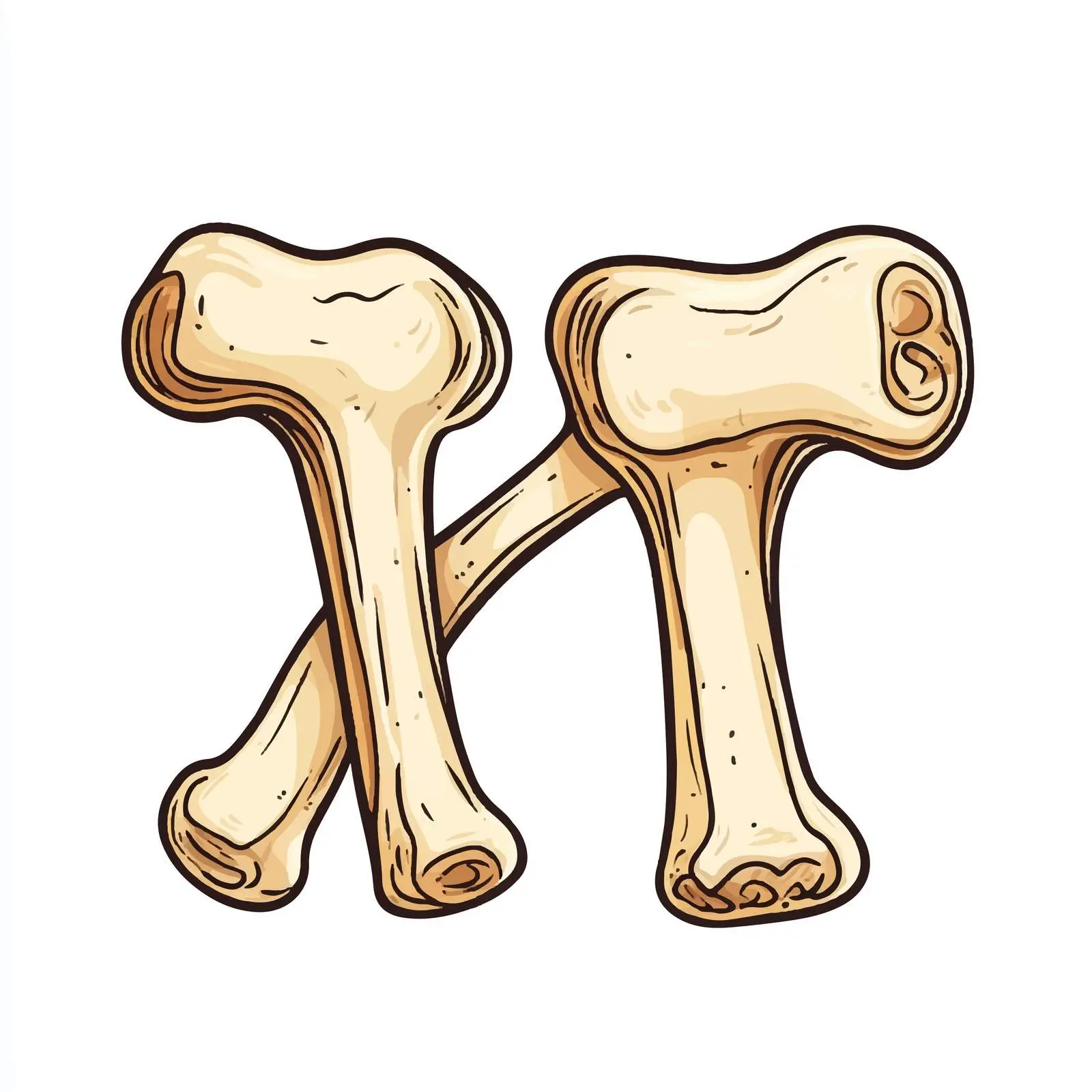 Hand-Drawn Cartoon Bone Vector Illustration — free download from Dotvec