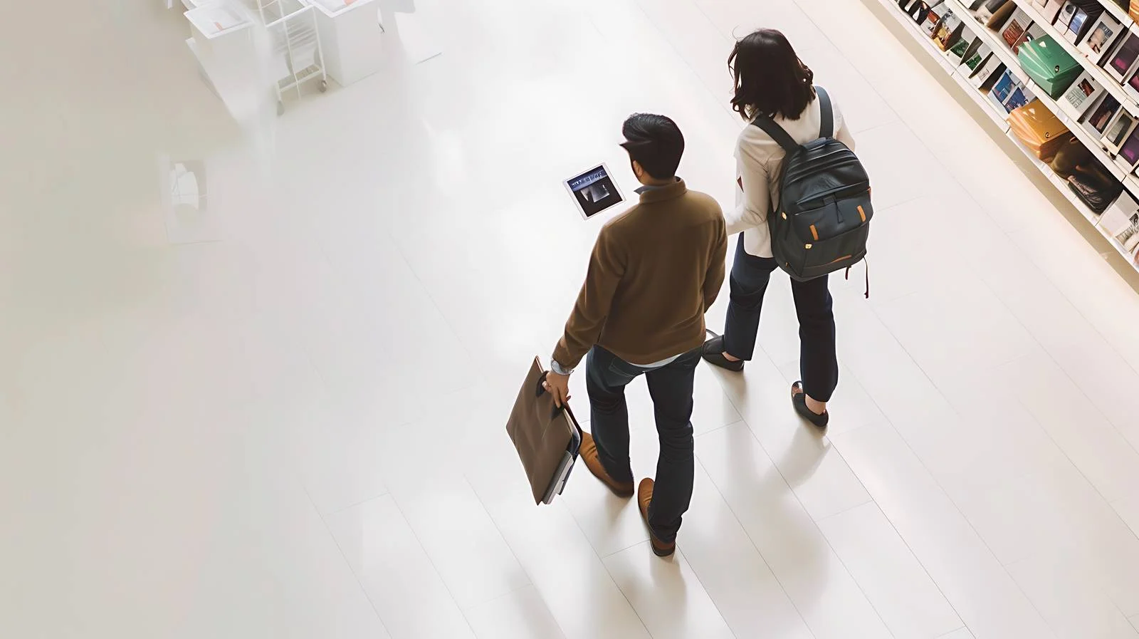 Business People Walking Shop Floor — free download from Dotvec