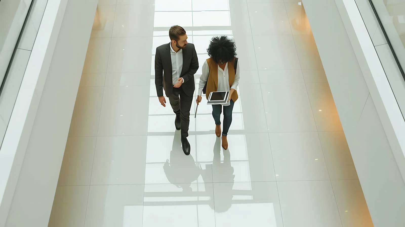 Professional Businesspeople on Shop Floor — free download from Dotvec