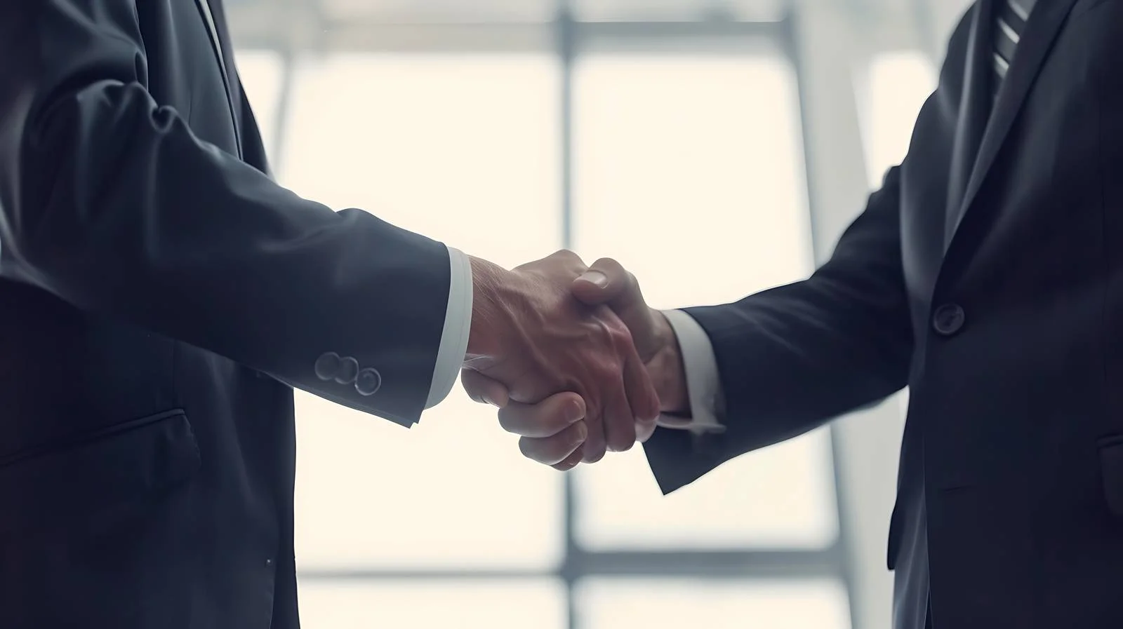 Professional Business Handshake in Passageway — free download from Dotvec