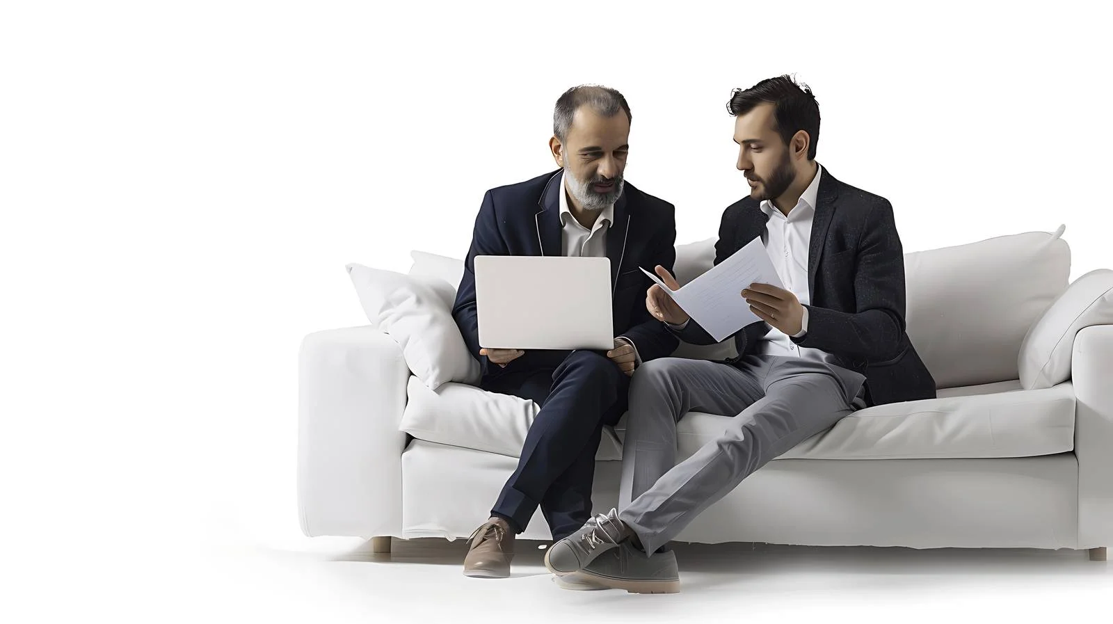 Professional Business Meeting with Laptop — free download from Dotvec