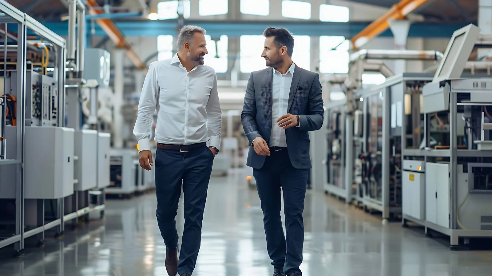 Business Discussion in Factory Setting — free download from Dotvec