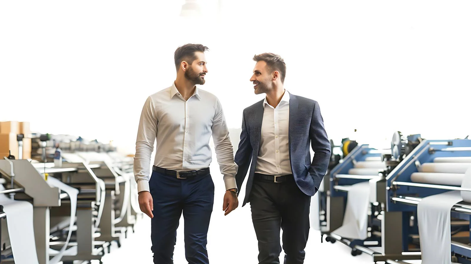 Professional Discussion During Printing at Office — free download from Dotvec