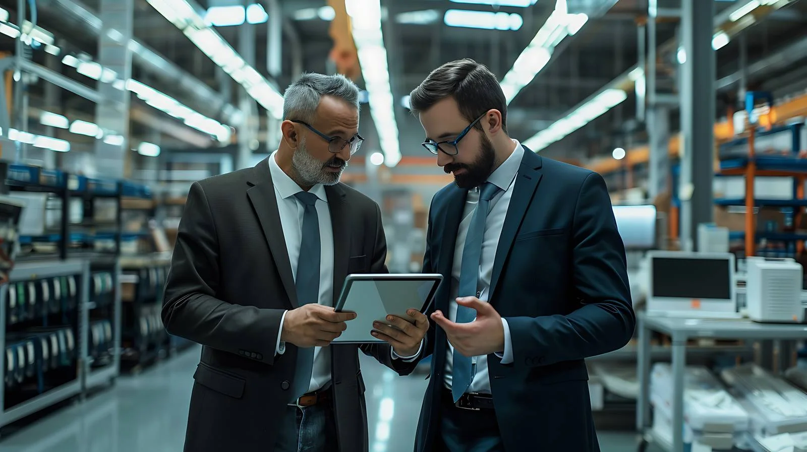 Executives Analyzing Manufacturing Operations — free download from Dotvec