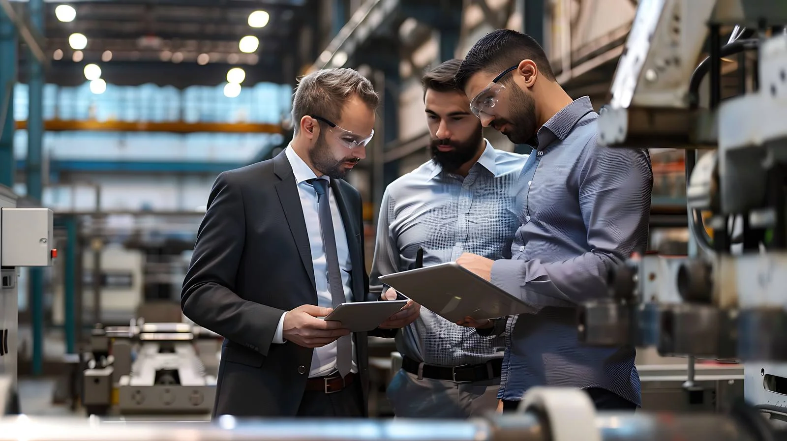 Businessmen Discussing Project with Tablet — free download from Dotvec