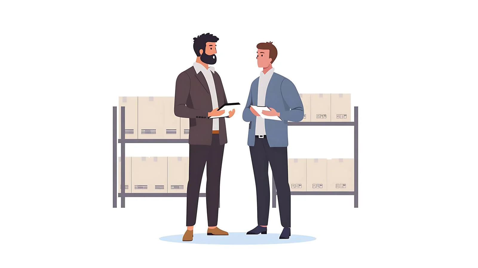 Business Discussion in Factory Setting — free download from Dotvec