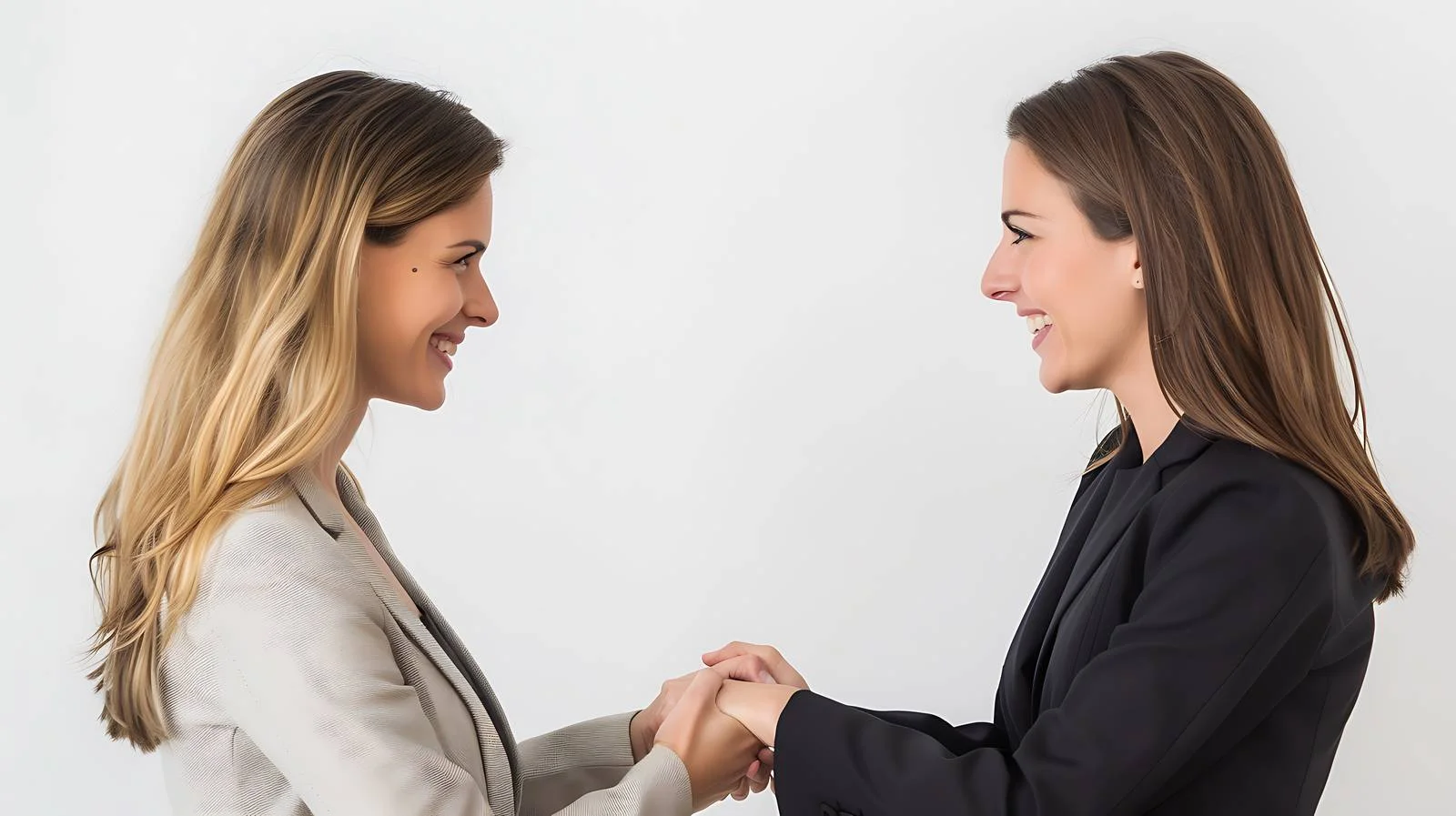 Professional Businesswomen Handshake at Presentation — free download from Dotvec