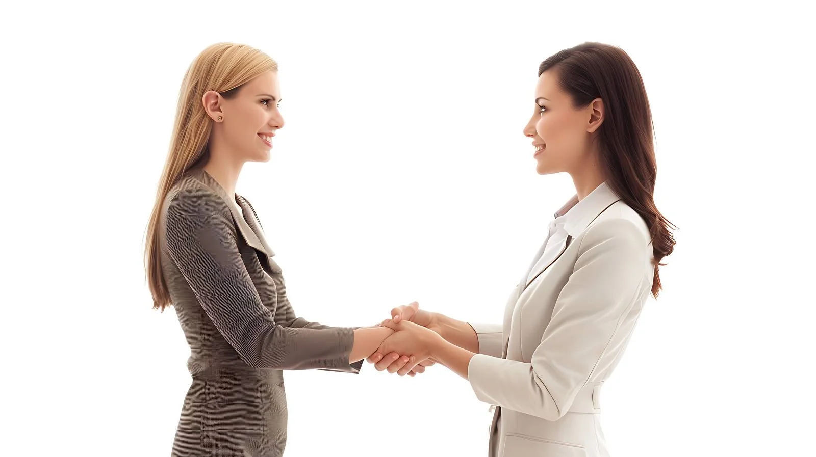 Professional Businesswomen Handshake at Presentation — free download from Dotvec