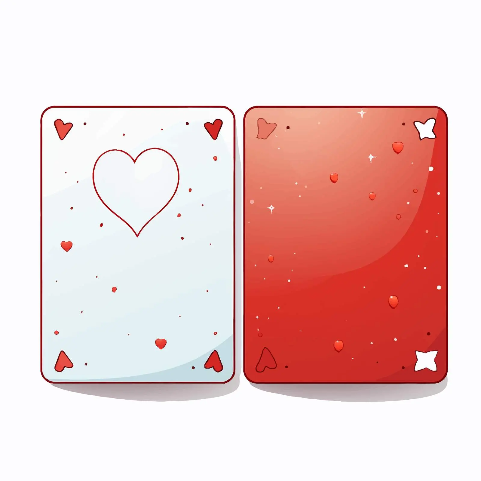 Blank and Filled Cards Side by Side Vector – free filled image from Dotvec