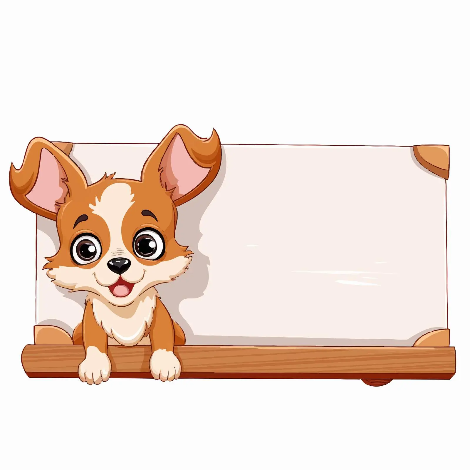 Cartoon Dogs with Blank Sign Vector Illustration — free download from Dotvec