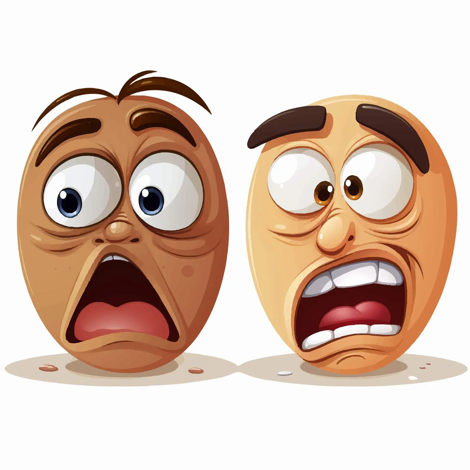 Distinct Cartoon Faces with Emotional Expressions — free download from Dotvec